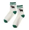 Dámske ponožky Buldoček | Veľkosť: 38-41 | Biela / zelená