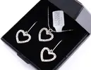 Strieborná súprava Swarovski Crystallized Elements (Srdce)