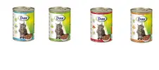 4 x 415 g Konzerva pre mačky DAX (mix príchutí)