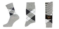 5 párov Ponožky Versace BUSINESS C172 | Veľkosť: 39-41 | Light Grey-White