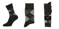 5 párov Ponožky Versace BUSINESS C173 | Veľkosť: 39-41 | Black-Grey