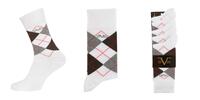 5 párov Ponožky Versace BUSINESS C175 | Veľkosť: 39-41 | White-Grey