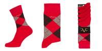 5 párov ponožiek značky 19V69 Italy (C176) | Veľkosť: 39-41 | Červená / čierna