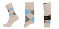 5 párov Ponožky Versace BUSINESS C178 | Veľkosť: 39-41 | Beige-Blue