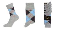 5 párov Ponožky Versace BUSINESS C179 | Veľkosť: 39-41 | Light Grey-Blue