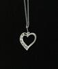 Strieborný náhrdelník aj s retiazkou Heart Crystal | Veľkosť: Dĺžka retiazky: cca 49 cm | Biela