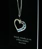 Strieborný náhrdelník aj s retiazkou Heart Crystal | Veľkosť: Dĺžka retiazky: cca 44 cm | Modrá