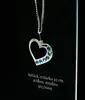 Strieborný náhrdelník aj s retiazkou Heart Crystal | Veľkosť: Dĺžka retiazky: cca 44 cm | Modrá