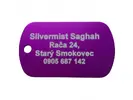 Hliníková známka Dog Tag (vojenská známka s retiazkou a gravírovaním)