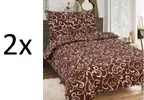2x bavlnené posteľné obliečky - ORIENT BROWN