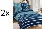2x bavlnené posteľné obliečky - FIBRA BLUE