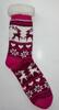 Vianočné hrubé ponožky | Veľkosť: 37-42 | Bordová