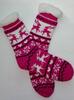 Vianočné hrubé ponožky | Veľkosť: 37-42 | Tmavoružová