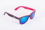 Slnečné okuliare Kašmír Wayfarer (modré, zrkadlové sklíčka) | Čierno-ružové