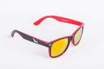 Slnečné okuliare Kašmír Wayfarer (červené, zrkadlové sklíčka) | Čierno-červená