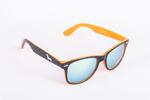 Slnečné okuliare Kašmír Wayfarer (oražové, zrkadlové sklíčka) | Čierno-oranžová