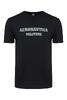 3 ks Pánske tričko ROUND-NECK PRINT AERONAUTICA MILITARE (X1400) | Veľkosť: S | Čierna