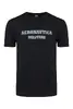 3 ks Pánske tričko ROUND-NECK PRINT AERONAUTICA MILITARE (X1400) | Veľkosť: S | Čierna
