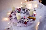 Adventný veniec Deluxe ružový