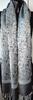 Dámsky kašmírovo-hodvábny šál | Sivo-biela so vzorom Paisley