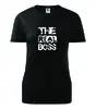 Dámske tričko The Real Boss | Veľkosť: XS | Čierna