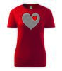 Dámske tričko Valentín srdce | Veľkosť: XS | Červená