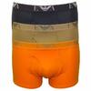 3 ks Balenie boxeriek Emporio Armani | Veľkosť: S | Mix farieb - tmavomodrá, oranžová, khaki