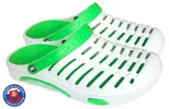 Pánske Clogs FLAMEshoes A-1003 | Veľkosť: 40 | Biela / zelená