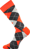 Dizajnové ponožky "Káro" | Veľkosť: 43-46 | Oranžová