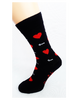 Bláznivé pánske ponožky Srdcia s kľúčikom | Veľkosť: 40-43 | Čierna
