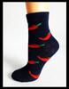 Bláznivé detské ponožky Chilli | Veľkosť: 33-36 | Červená