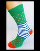 Bláznivé ponožky Pásiky s bodkami | Veľkosť: 40-43 | Zelená