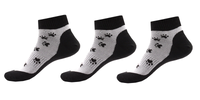 3 páry Ponožiek s motívom psej labky | Veľkosť: 35-38 | Čierna