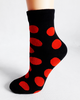 Detské Crazy Socks bláznivé ponožky | Veľkosť: 33-36 | Bodky červené