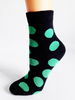Detské Crazy Socks bláznivé ponožky | Veľkosť: 33-36 | Bodky zelené