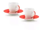 Sada 2 hrnčekov a podšálok na espresso
