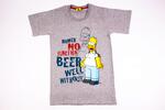 Pánske tričko, Simpsonovci - Homer (DM-SI001) | Veľkosť: S | Sivá