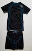 2-dielny Set športového termoprádla s krátkym rukávom | Veľkosť: M/L | Čierno-modrá