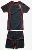 2-dielny Set športového termoprádla s krátkym rukávom | Veľkosť: M/L | Čierno-červená