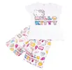 Detské pyžamo so šortkami a krátkym rukávom, Hello Kitty | Veľkosť: 92-98 | Biela