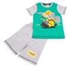 Detské pyžamo so šortkami a krátkym rukávom, Mimoni | Veľkosť: 92-98 | Zeleno-sivá