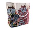 Ľanová taška s roztomilým motívom | Mačky