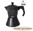 Moka konvička Tidal 6KPB granitová pre prípravu 6 šálok, čierna
