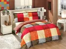 Saténové obliečky na dvojlôžko VANESSA YELLOW/RED