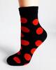 Bláznivé detské ponožky Červené Bodky | Veľkosť: 33-36 | Červená
