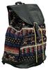 Plátený ruksak s indiánskym motívom BL 76-7 | Modrohnedá