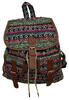 Plátený ruksak s indiánskym motívom 1416 | Zelenoružová