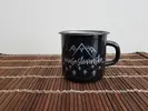 300 ml Krásny plechový hrnček Naše slovenské (Hory - čierny)