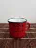 300 ml Krásny plechový hrnček Naše slovenské (S tebou až na kraj sveta - červený)