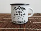 300 ml Krásny plechový hrnček Naše slovenské (S tebou až na kraj sveta - biely)